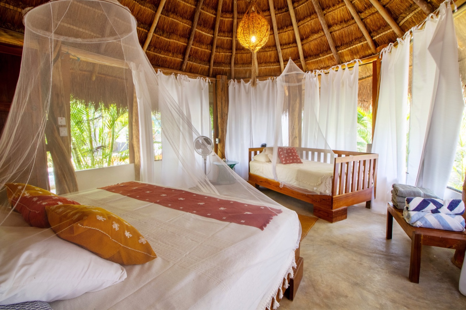 Sun in Soul palapa bedroom